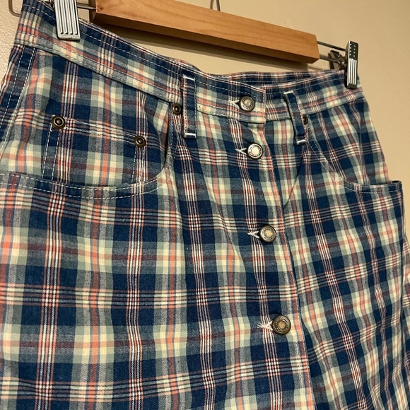 Liz Claiborne Lizwear Plaid Button Front Skorts 100% Cotton Size 6 - Picture 4 of 7